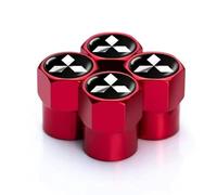 4 Pcs Tyre Valve Caps for Mitsubishi Triton L200 Spirit Lancer Pajero Mirage Ralliart, Air Leakproof Tyre Dust Caps Car Tire Valve Stem Caps Airtight Seal Tire Valve Cap Valve Covers Replacement