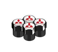 4 Pcs Tyre Valve Caps for Mitsubishi Triton L200 Spirit Lancer Pajero Mirage Ralliart, Air Leakproof Tyre Dust Caps Car Tire Valve Stem Caps Airtight Seal Tire Valve Cap Valve Covers Replacement