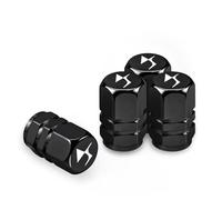 4 Pcs Tyre Valve Caps Set,for DS DS4S DS5 5LS DS3 DS4 DS6 DS7 DS9 WILD RUBIS SPIRIT E-Tense Leak Proof Dust Seal Corrosion Resistant Leak-Proof Screw-On Easy Grip Car Accessories,Black