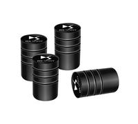 4 Pcs Tyre Valve Caps Set,for DS DS4S DS5 5LS DS3 DS4 DS6 DS7 DS9 WILD RUBIS SPIRIT E-Tense Leak Proof Dust Seal Corrosion Resistant Leak-Proof Screw-On Easy Grip Car Accessories,A-Black
