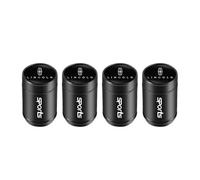 4 Pcs Tyre Valve Caps Set,for Lincoln Continental MKZ Aviator Navigator Zephyr Electric Leak Proof Dust Seal Corrosion Resistant Leak-Proof Screw-On Easy Grip Car Accessories,Black