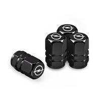 4 Pcs Tyre Valve Caps Set,for Opel Corsa D Astra Insignia Mokka Adam Combo OPC Vauxhall Leak Proof Dust Seal Corrosion Resistant Leak-Proof Screw-On Easy Grip Car Accessories,Black