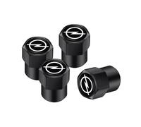 4 Pcs Tyre Valve Caps Set,for Opel Corsa D Astra Insignia Mokka Adam Combo OPC Vauxhall Leak Proof Dust Seal Corrosion Resistant Leak-Proof Screw-On Easy Grip Car Accessories,B-Black