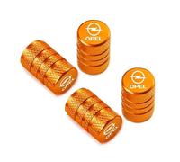 4 Pcs Tyre Valve Caps Set,for Opel insignia Astra H G J Antara vectra Vivaro corsa zafira Leak Proof Dust Seal Corrosion Resistant Leak-Proof Screw-On Easy Grip Car Accessories,Orange
