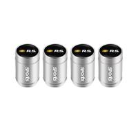 4 Pcs Tyre Valve Caps Set,for Renault RS Line Logan Kwid Twingo Sandero Zoe Duster Kangoo Leak Proof Dust Seal Corrosion Resistant Leak-Proof Screw-On Easy Grip Car Accessories,White
