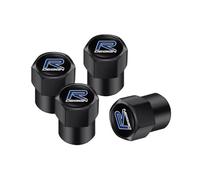 4 Pcs Tyre Valve Caps Set,for Volvo Rdesign Olestar AWD V60 V40 XC90 S60 XC40 S80 T6 V90 Leak Proof Dust Seal Corrosion Resistant Leak-Proof Screw-On Easy Grip Car Accessories,A-Black