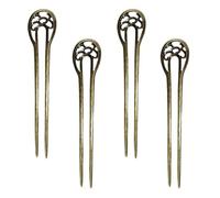 4 Pcs U-shaped Hairpin French Hair Pins Nordic Classical Metal U Shaped Hairpin French Pins for Thick Hair Metal Hair Pin for All Hair Types, Hair Sticks for Buns, French Twist Hair Pin, Hair Fork