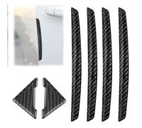 4 Pcs Universal Carbon Fiber Guard for Doors 2PCS Car Door Corner Protector Car Door Edge Protector for Doors, Bumpers, Rear View Mirrors
