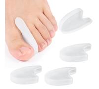 4 PCS Universal Medically Approved Gel Toe Separator for Overlapping Toes, Silicone Toe Separator for Daily Wear, Moisturises and Pain Relief
