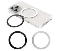 4 PCS Universal Metal Ring Sticker, For MagSafe Ring Sticker, Compatiable with iPhone 16/15/14/13/12/11 Series, Galaxy, Android Accessories（black+white）