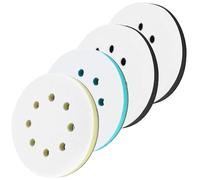 4 Pcs Upgraded Foam Sanding Pads for Orbital Sander Discs, 125mm Buffing Pads for Drill, 8 Hole 5 Inch Sponge Polishing Pads for Drill, for Random Orbital Sander