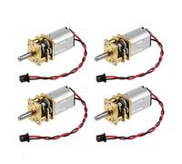 4 PCS Upgraded Mini Micro N20 Gear Motor DC 3V-6V with Full Metal Gearbox Micro Motor with JST-PH1.25mm-2 pin Interface for RC Car, Robot Model, DIY Engine Toys