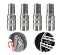 4 Pcs Valve Extension Car Valve, 27 mm Car Valve Extension, Valve Extensions with Thread, Copper Valve Extensions Adapter for Scooter, Car, Motorbike