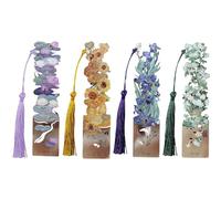 4 Pcs Van Gogh Oil Painting Metal Bookmark with Tassel Hollow Flower Bookmarks for Women Book Lovers Gifts Book Accessories for Reading Lovers