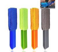 4 PCS Venetian Blind Cleaner Tool, Reusable Blind Cleaner with Microfiber Sleeves, Practical Design Cleaning Tools for Vertical Blinds, Windows, Fans, Vents, Air Conditioner