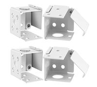 4 Pcs Venetian Blind Fittings, White Window Profile Box Mounting Bracket Square Headrail Track End Holder for Home Office School (2.5 x 4.2 x 3.5CM)