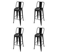 (4 pcs) vidaXL 2/4/6x Bar Stools Steel Counter Kitchen Restaurant Chairs Multi Colours