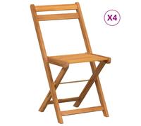 (4 pcs) vidaXL Folding Bistro Chairs Garden Chair Outdoor Chair Solid Wood Acacia