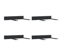 vidaXL Garden Tool Storage Racks Wall Mounted 4 pcs Black Steel