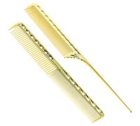 4 Pcs Vintage Barber Comb Professional Cutting Combs Mens Comb Barber Comb for Fine Tooth Mens Suit Golden Parting Combs Dressing Table Comb Men Suit Plating Man Women's Comb Hair