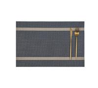 4 Pcs Vintage Placemats, Placemats Blue PVC 18x12Inch with Waves and Stripes for Wedding Party Home Dinner Table Decor