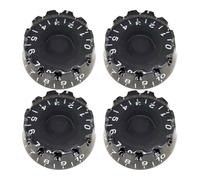 4 Pcs Vintage Style Guitar Knobs for Volume and Tone Control, Compatible with Epiphone Les Paul Electric Guitars, Black/White/Gold/Brown