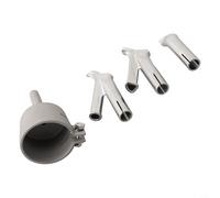 4 Pcs Vinyl Welding Nozzle Set for PVC Plastic Sheets, 5mm Hot Air Speed Welding Tips with Round, Triangular & Tacking Nozzles, Alloy Material Compatible with(35mm)