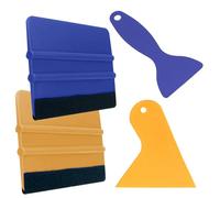 4 Pcs Vinyl Wrap Tools Kit - 4 Inch Felt Edge Squeegee, Window Tint Tools, Car Wrapping Kit, Film Squeegee for Decals, Car Window Tint Application