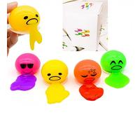 4 Pcs Vomiting Egg Stress Balls - Fidget Spit Egg Toys, Novelty Stress Relief Squeeze Toys, Funny Prank Gadgets for Anxiety Relief & Fidgeting