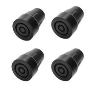 4 Pcs Walking Stick Ferrules,Walking Stick Rubber Ends,Ferrules for Walking Sticks,Crutches Rubber Ends,Durable Extra Widen Cane Tips for Walking Cane,for 19 mm Diameter(Black Round Bottom)