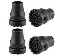 4 Pcs Walking Stick Rubber Tips 19mm Heavy Duty Cane Ends Non-Slip Walking Stick Ferrules Replacement Crutch Tips for Walking Poles Folding Cane Seniors Crutches Hiking Sticks, Black