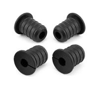 4 Pcs Wall Cable Grommet Routing Kit, Rubber Wall Bushing Grommet for 3/4 Inch Wall Hole, Cable Pass Through Hole Cover for Cord Protector and Cable Management Grommets, Black