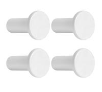 4 Pcs Wall Hooks, Zinc Alloy, Round Knob Design, 1.2 x 0.8 in, White Coat, Modern Decorative Hook for Entryway, Bedroom, Bathroom, Coat, Bags, Towels, Keys, Accessories