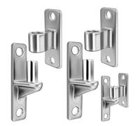 4 Pcs Wall Mount Gate Hinges, 304 Stainless Steel Gate Hinges, Heavy Duty Outdoor One-Piece No-Weld Chain Link Fence Parts with 5/8 Hinge Pin for Farm Gates and Wooden Fences, Capacity up to 600lbs