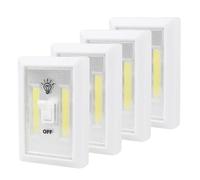 4 PCS Wardrobe Light, Super Bright Battery Operated Stick-On Night Light, Stick On Lights for Walls, Cordless LED Under Cabinet Lights for Closet, Shed, Attic, Basement, Hallway Lighting Solutions