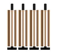 4 Pcs Washing Machine Feet Adjustable Refrigerator Legs Cabinet Legs Gold Table Legs DIY Furniture Feet Metal Risers Perfect for Wardrobe,TV Cabinets,Nightstand,M8 Screw (25cm)