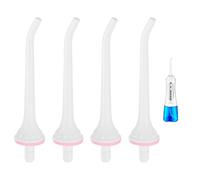 4 PCS Water Flosser Replacement Jet Tips, Replacement Classic Jet Tips Flosser Refill Heads Oral Care Nozzle Compatible with Hangsun Waterpik Nicwell COSLUS Mospro Zerhunt Oral Irrigators (White)