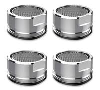 4 Pcs Water Saver Spout Filter Mesh Tap Head - Faucet Aerator Replacement Parts Insert Nozzle for Kitchen Bathroom Shower Sink, 24mm Tap Filter Nozzle, Flow Regulator, Silver