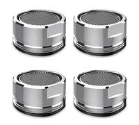 4 Pcs Water Saver Spout Filter Mesh Tap Head Faucet Aerator Replacement Parts Insert Nozzle Kitchen Bathroom Shower Sink Basi 24mm Tool Regulator Flow Silver
