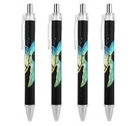 4 Pcs Watercolor Turtle Black Ballpoint Pen for Office, Ultra Long Lasting and Consistent Ink Flow, Gel Pens Fine Point Smooth Writing