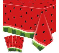 4 PCS Watermelon Party Tablecloth Watermelons Table Cover One in A Melon Party Table Cloth Watermelons Theme Tablecloth Watermelon Birthday Party Supplies Plastic Summer Fruit Party Decor 86 x 51 Inch