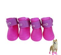 4 Pcs Waterproof Dog Boots Shoes Pet Outdoor Shoe Pets Boot in Snowy and Rainy Day for Small Dogs Cats