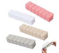 4 PCS Weekly Pill Box 7 Day, Pill Box Small 7 Day, Daily Pill Boxc, for Different Medicines,Vitamin Fish Oil Aspirin Supplements(Pink+Grey+Beige+Apricot)