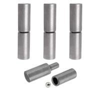 4 Pcs Weldable Barrel Hinges 4⅛ x 1" Heavy Duty Steel Weld On Bullet Gate Hinge 1200 lbs Load Capacity for Metal Swing Door,Trailer Ramp Gate, ½ Dia Pin,Ball Bearing Detachable Hinges