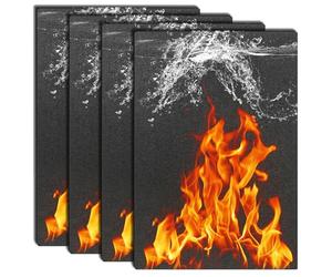 4 Pcs Welding Blanket Fireproof Mat 30 x 20 x 0.5 cm, Carbon Felt High Temper Fire Proof Insulation Pad up to 1472°F Heat Resistant Material Flame Retardant Fabric for Grill Stove Pit Soldering