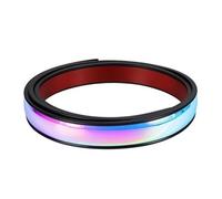4 Pcs Wheel Arch Protector Trim PVC Soft Anti-Collision Molding Strips Self-Adhesive 1.6M Trimmable Strip 2/3cm Width Options Full-Car Set for Most Vehicles(Iridescent Chrome,2cm)