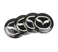4 Pcs Wheel Center Cap Sticker for Mazda CX30 2020-2024, Center Hub Caps Wheel Trims Car Hub Centre Cap Sticker,Bla-ck-50mm