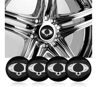 4 Pcs Wheel Center Cap Sticker for Ssangyong Rexton 2 Tivolan Musso Tivoli Kyron 60mm, Wheel Trim Sticker, Badge Emblem Decal, Hub Caps Wheel Stickers, Stickers for Hub Caps