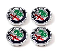 4 Pcs Wheel Centre Caps for Alfa Romeo 60mm,Hub Centre Caps Rim Protector Cover Hubcaps Wheel Trims Waterproof DustProof Wear Resistant Anti Rust