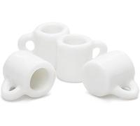 4 Pcs White 1/12 Miniature Coffee Mugs Dollhouse Decoration Accessories, Dollhouse Decor, Dollhouse Accessories